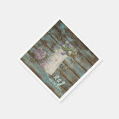 Vintager Western Blütenholz Serviette (Ecke)