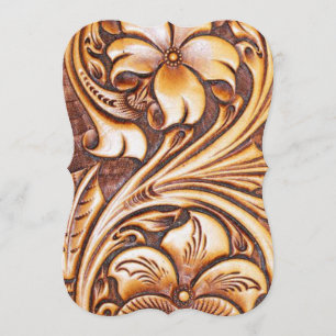 Vintager Western Country Cowboy mit handgefertigte Einladung