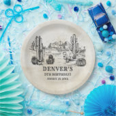 Vintager Western Country Cowboy Rodeo Geburtstag Pappteller (Party)