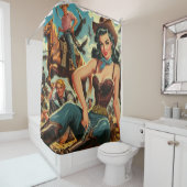 Vintager Western Country Girl Duschvorhang (Beispiel)