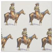 Vintager Western-Cowboy auf Pferdegewebe Stoff (Muster)