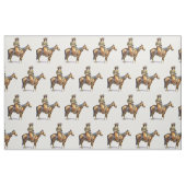 Vintager Western-Cowboy auf Pferdegewebe Stoff (Fat Quarter (45,7 x 55,9 cm))