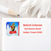 Vintager Western Cowboy Aufzuchpferd Merry Christm (Insitu)