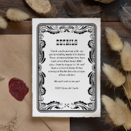 Vintager Western Cowboy Country Wedding Details RSVP Karte