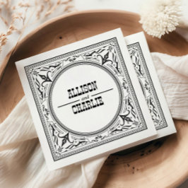 Vintager Western Cowboy Country Wedding Napkins Serviette