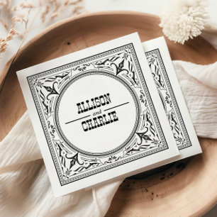 Vintager Western Cowboy Country Wedding Napkins Serviette
