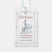 Vintager Western Cowboy First Rodeo 1. Geburtstag Geschenkanhänger (Vorderseite)