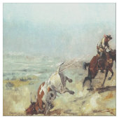 Vintager Western-Cowboy-Ochse-Roping Gewebe Stoff (Nahaufnahme)