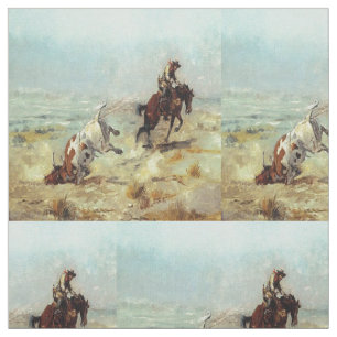 Vintager Western-Cowboy-Ochse-Roping Gewebe Stoff