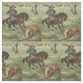 Vintager Western-Cowboy-Ochse-Roping Gewebe Stoff (Muster)