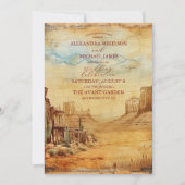 Vintager Western Cowboy Rustikale Landhochzeit Einladung (Vorderseite)