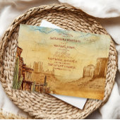 Vintager Western Cowboy Rustikale Landhochzeit Einladung