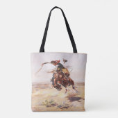 Vintager Western-Cowboybronc-Reiter-wildes Pferd Tasche (Rückseite)