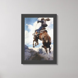Vintager Western Cowboys, Bucking von NC Wyeth Leinwanddruck