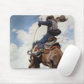 Vintager Western Cowboys, Bucking von NC Wyeth Mousepad (Mit Mouse)