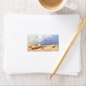 Vintager Western Cowboys, Deckwagen von Wyeth Adressaufkleber (Insitu)