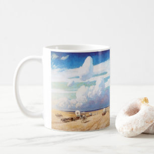 Vintager Western Cowboys, Deckwagen von Wyeth Kaffeetasse