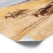 Vintager Western Cowboys, Deckwagen von Wyeth Poster (Ecke)