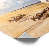 Vintager Western Cowboys, Deckwagen von Wyeth Poster (Ecke)