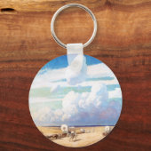 Vintager Western Cowboys, Deckwagen von Wyeth Schlüsselanhänger (Vorderseite)