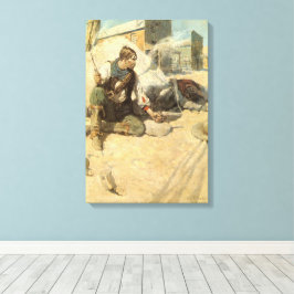 Vintager Western Cowboys, Hopalong by NC Wyeth Leinwanddruck