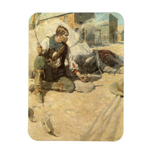 Vintager Western Cowboys, Hopalong by NC Wyeth Magnet