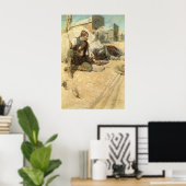 Vintager Western Cowboys, Hopalong by NC Wyeth Poster (Heimbüro)