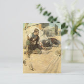 Vintager Western Cowboys, Hopalong by NC Wyeth Postkarte (Stehend Vorderseite)