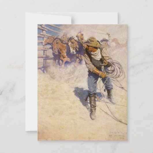 Vintager Western Cowboys, In the Corral von NC Wye (Vorderseite)