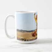 Vintager Western Cowgirl am Horse Waving Kaffeetasse (Links)