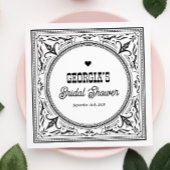 Vintager Western Cowgirl Chic Rustikales Brautpart Serviette