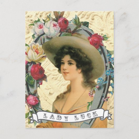 Vintager Western Cowgirl Foto-Postkarte Postkarte (Vorderseite)