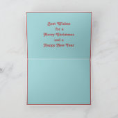 Vintager Western Cowgirl Kind und Weihnachts-Strum Karte (Innenseite)