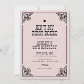 Vintager Western Cowgirl Rodeo 30. Geburtstag Part Einladung (Vorderseite)