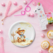 Vintager Western Delight Cowboy Baby Dusche Pappteller (Party)