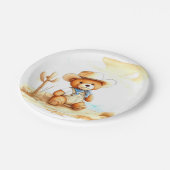 Vintager Western Delight Cowboy Baby Dusche Pappteller (Schrägansicht)