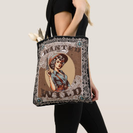 Vintager Western Gewollt und Wild Cowgirl Tasche