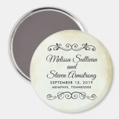 Vintager Western Hochzeit speichern Sie das Datum Magnet (Vorderseite/Rückseite)