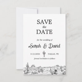 Vintager Western Hochzeit Speichern Sie die Datums Save The Date