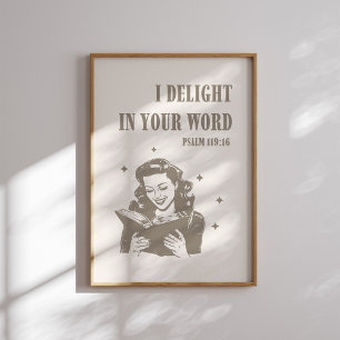 Vintager Western I Freight in Your Word Psalm 119  Poster