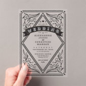 Vintager Western Land QR Code Rustikale Hochzeit Acryleinladungen (Insitu (Handheld))