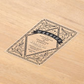 Vintager Western Land QR Code Rustikale Hochzeit Acryleinladungen (Ablage )