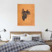 Vintager Western Leinwanddruck (Insitu (Schlafzimmer))