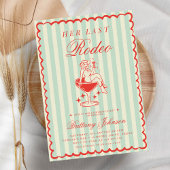 Vintager Western Letztes Rodeo-Brautparty Einladung