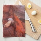 Vintager Western, Madonna der Prärie von Koerner Geschirrtuch (Viertel Falte)