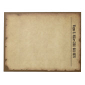 Vintager Western Notepad Notizblock (Vorderseite)