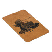 Vintager Western Pferdesattel flexibel Magnet (Rechte Seite)