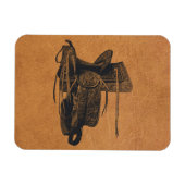 Vintager Western Pferdesattel flexibel Magnet (Horizontal)