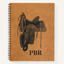 Vintager Western Pferdesattel Notizblock