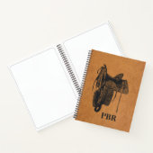 Vintager Western Pferdesattel Notizblock (Innenseite)